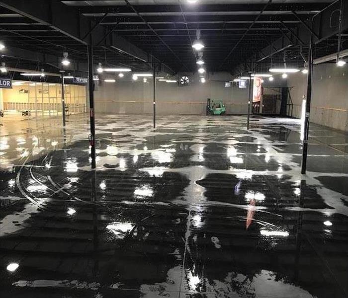 Flooded warehouse in Punta Gorda.